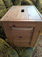 Vintage holzkiste mit deckel - vintage,