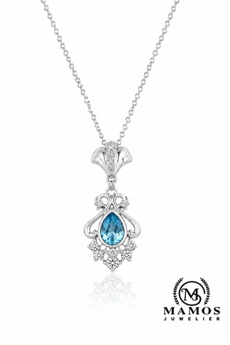 Aqua kristallkette - kristallkette, –