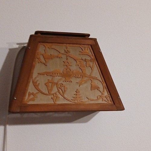 Wandlampe aus holz - aus, braun