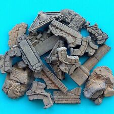 Bemaltes Diorama 1/35 Gebäuderuinen Trümmer Ziegel Militär Szene Modell Zubehör