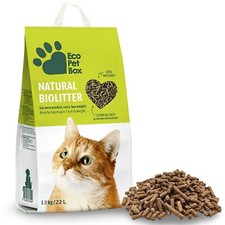 22 L Bio Katzenstreu Pellets aus Heu Einstreu Öko Streu saugstark 100% natürlich