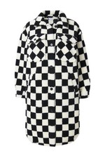 Angel of Style Damen große Größen Hemdjacke A Linie Teddyplüsch