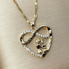 Damen Halskette Herz Anhänger