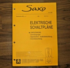 CITROEN SAXO 2000+ Elektrische Schaltpläne WERKSTATT HANDBUCH