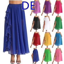 DE Damen Bauchtanz Chiffon Rock Tanzrock Belly Dance Karneval Fasching Kostüm