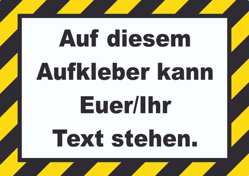 Aufkleber wunschtext gestreift - aufkleber,