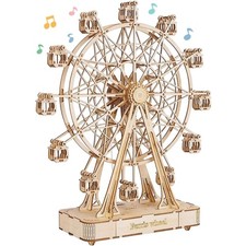 Holzpuzzle Riesenrad Spieluhr DIY Modellbaukasten für Erwachsene geburtstagsg...