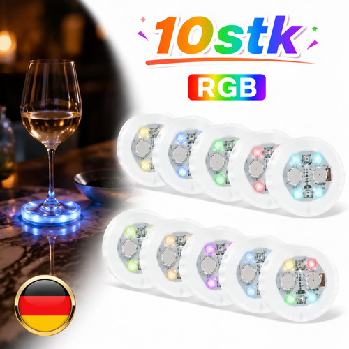Led untersetzer set - led, 10stück