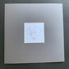 DANIEL RICHTER Kunst signed Briefkarte/Passepartout 30x30 signierte Zeichnung