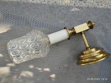 alte Wandleuchte Messing Glas