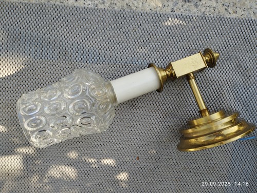 Alte wandleuchte messing glas - alte,
