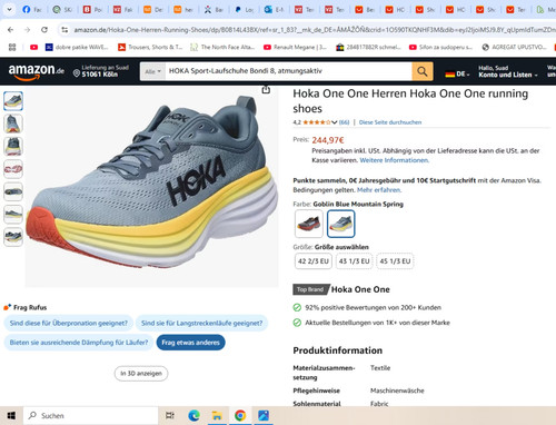 Herren hoka one running shoes - hoka,