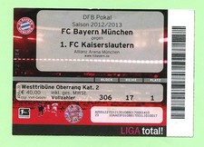 2012/13 --- DFB-Pokal  --- FC Bayern München - 1. FC Kaiserslautern --- Ticket