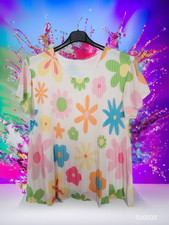 Chiffon Tunika Bluse Plissee