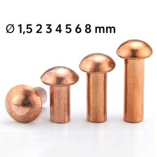 Halbrundnieten DIN 660 Kupfer