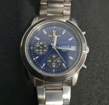 Lorus V657-X052 Chronograph Quartz Titanium Herren Armbanduhr 100m Neue Batteri 