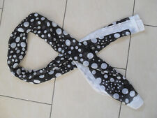 Tuch, Schultertuch, Überwurf, Halstuch, Schal, schwarz weiß,Punkte, 154cm x 54cm