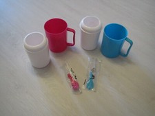 Slush Eisbereiter mit Strohhalm 2 Stück pink-blau