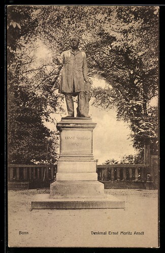 Ansichtskarte bonn denkmal - ansichtskarte, bonn,