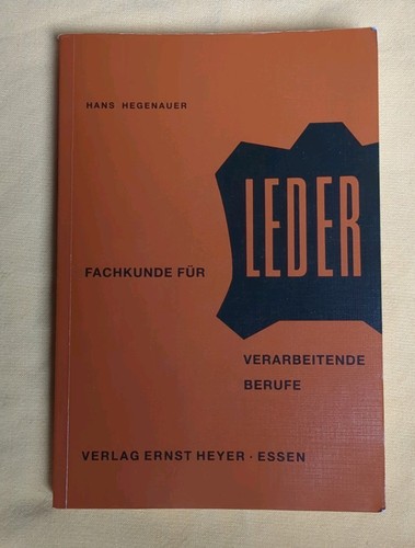 Fachkunde für leder hans - leder,