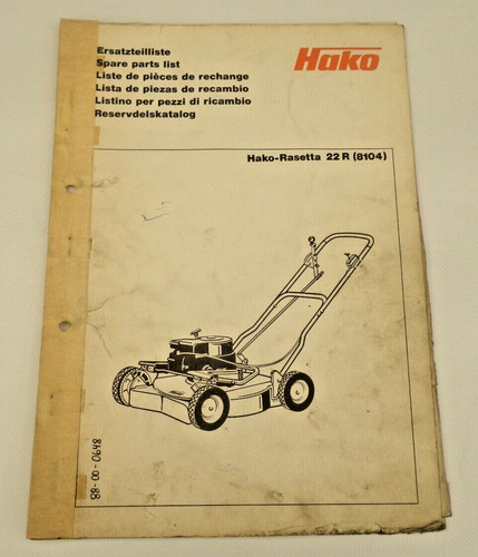 Ersatzteilliste hako rasetta - ersatzteilliste, hako-rasetta