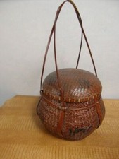 Korb Antik Nähkorb Essen Korb Picknickkorb Flechtkunst Kurios Zeitlos Rar 14a1