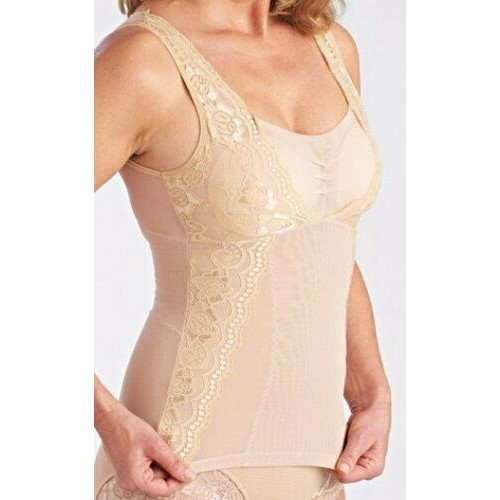 Shapewear top mit spitze - top,