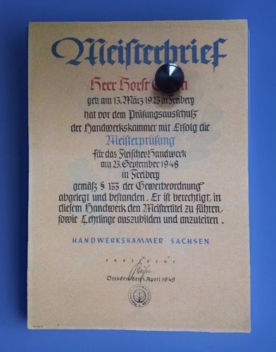 Meisterbrief urkunde - meisterbrief,