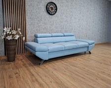 Ein Premium-Sofa aus robustem und langlebigem Naturleder Echtleder Couch