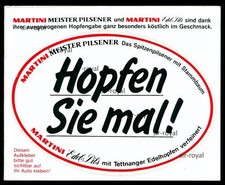 Werbe Aufkleber - Martini Bier