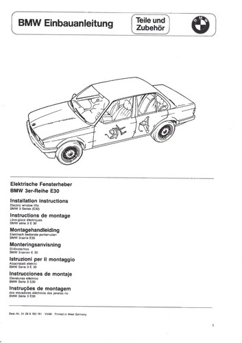 Bmw e30 eba - eba, einbauanleitung