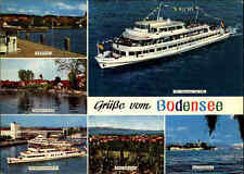 Schiffsfoto-AK Binnenschiff BODENSEE Schiff Ship Motorschiff "MÜNCHEN" color AK