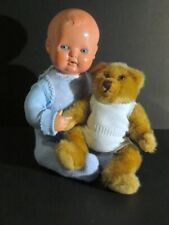 ALTES--SCHILDRÖT--STRAMPELCHEN -35-+-KUSCHELTEDDY--BABY--PUPPE