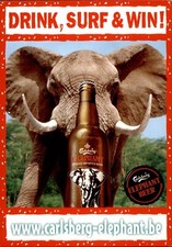 Carlsberg Bier - DRINK, SURF & WIN  / Postkarte ungelaufen