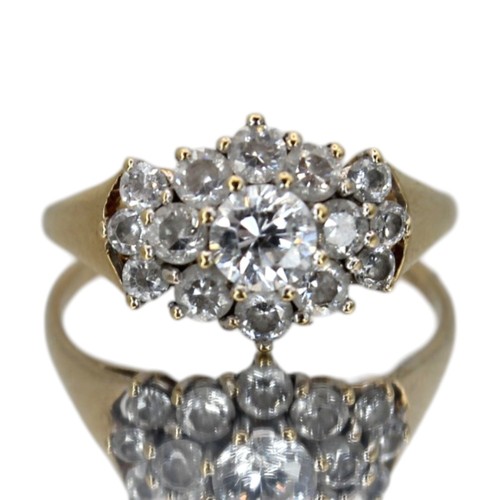 Cluster ring gold gelb - ring, 9
