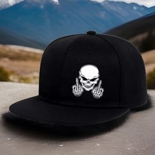 BASECAP SKULL SCHWARZ SONNENSCHUTZ HIPHOP HUT WINDDICHT STAUBDICHT KAPPE TOTENKO