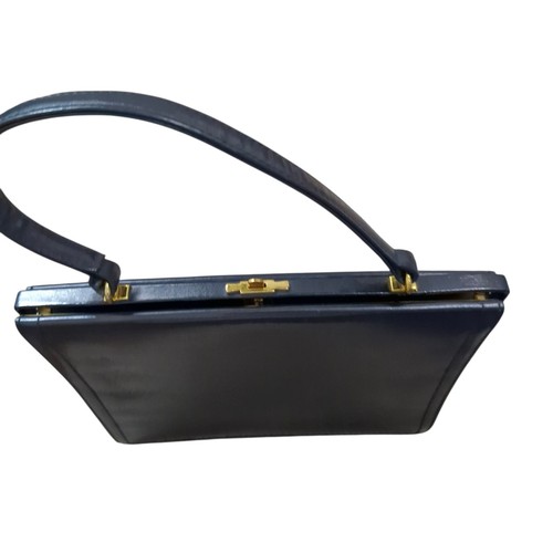 Vintage leder handtasche 50er - vintage,