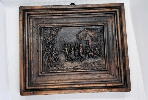 Vintage wachsrelief dorffest - wachsrelief,