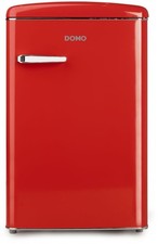 DOMO DO91703R Stand Retro Kühlschrank mit Gefrierfach, 54,5 cm breit, 120 L, rot