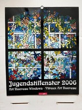 Jugendstilfenster 2006 Kalender Erhard Remmert 12 Kirchenstil Fensterbild-Folien