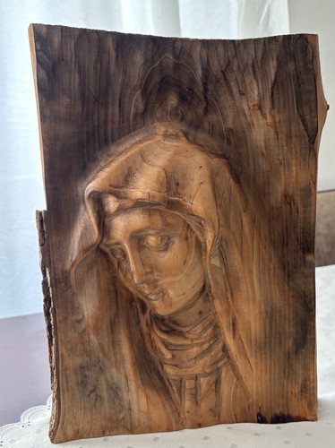 Massives holzrelief madonna - holzrelief,