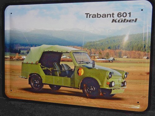 Blechschild auto trabant 601 - blechschild,