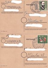 Bundesrepublik, BRD, 2 PK mit Nr. 250 + 252, EF mit SoSt. von 1957