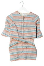 GLAMOROUS PETITE Web Twin Set Damen Twin Set Gr. DE 36 blau-pink-hellorange