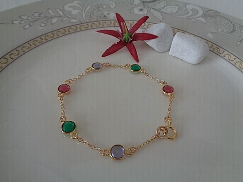 Gold armband edelstein - gold,