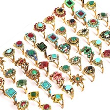 30stk. Damen Ringe Silber Gold