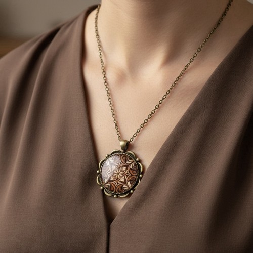 Vintage halskette kette mit - halskette,