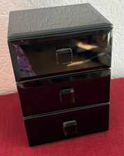  Organizer Schubladenkästchen -  Acryl Kunststoff - glänzend - schwarz - 1600 gr