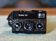 Rollei 35 / Zeiss Tessar 40mm f3.5 / braunes Krokodilleder