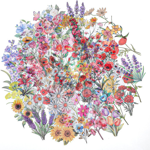 Transparente blumen aufkleber - blumen,